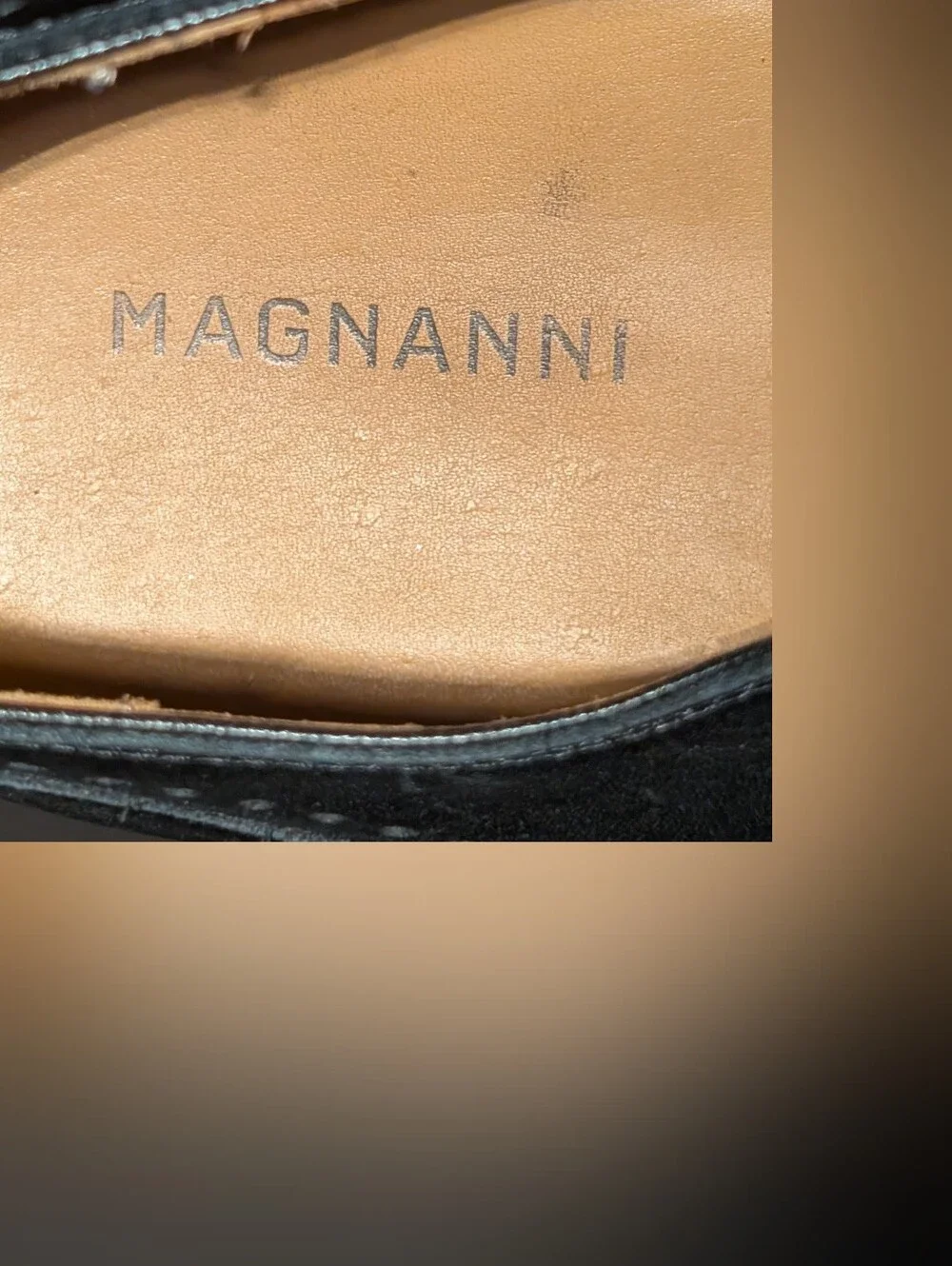 Magnanni 9.5 Black Henio Perforated Oxford